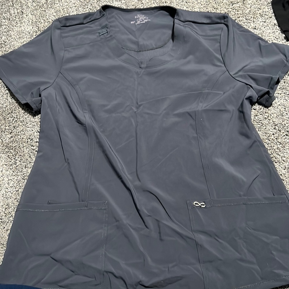 Gray Cherokee Infinity scrub top